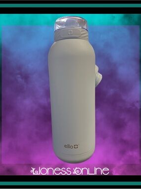 *NET* The ello-powder blue, Insulated Water Bottle -Leak‑Resistant Travel Bottle